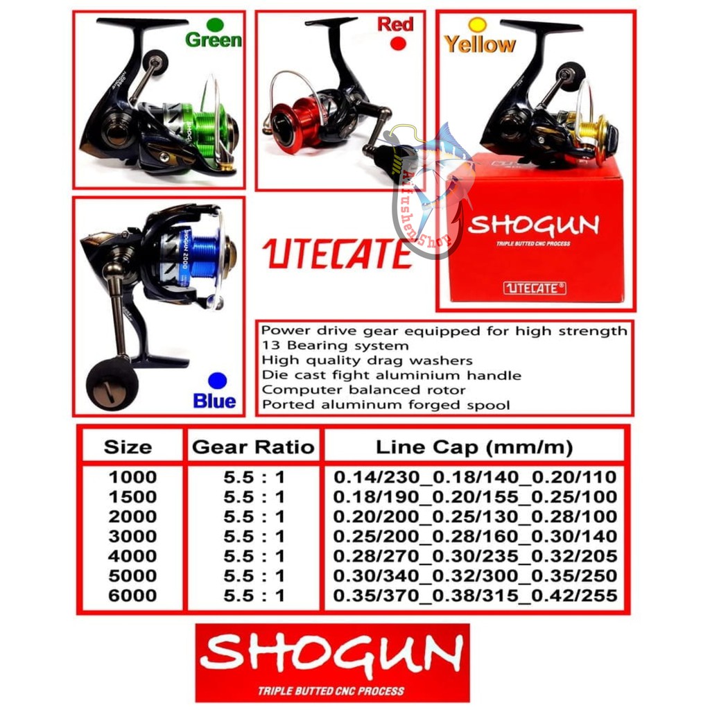 REEL UTECATE SHOGUN