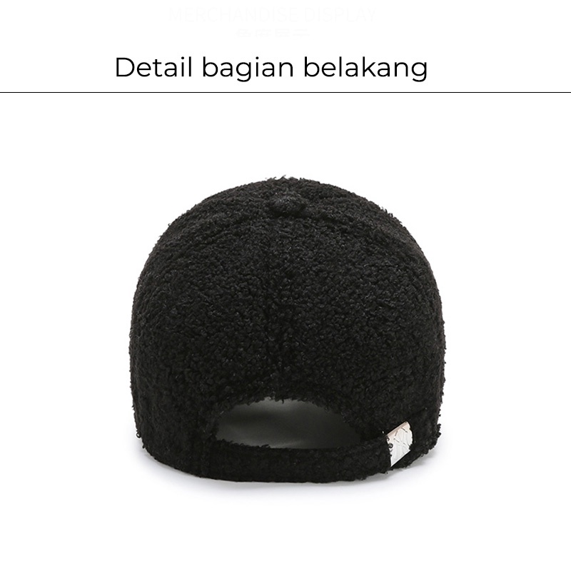 Topi Pria Wanita Baseball Korea Bordir NY Motif Bulu Fashion Casual Sporty BSAI