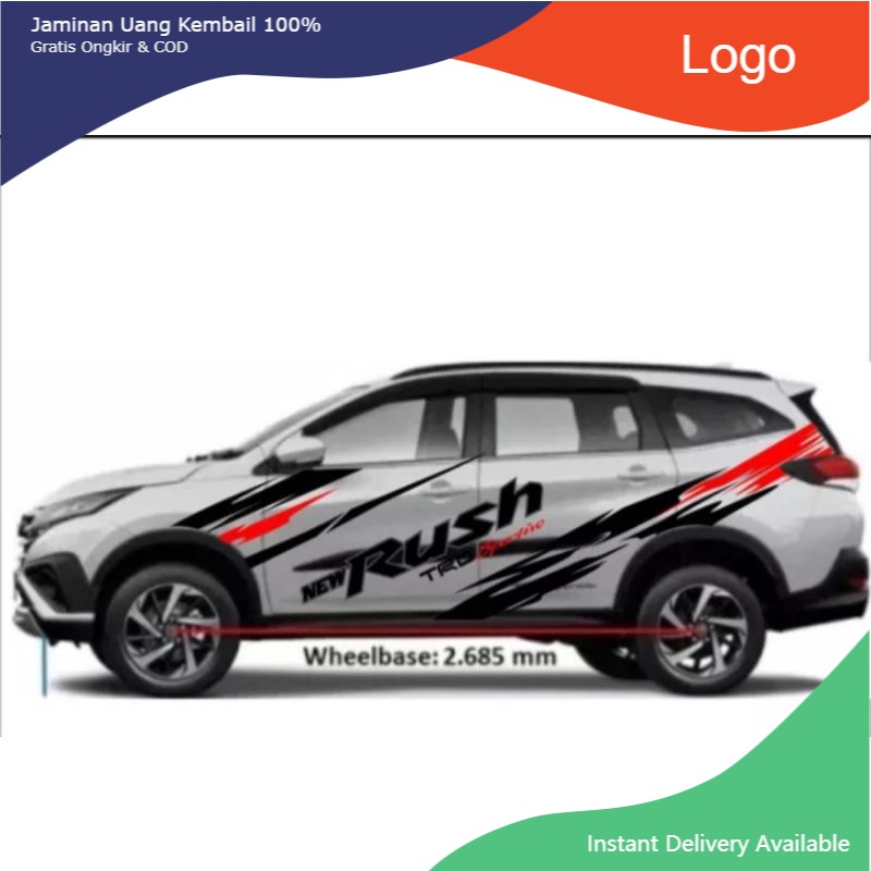 sticker cutting mobil Rush Terios terbaru
