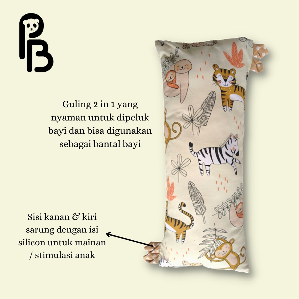 Precious Baby | Sarung Guling Bayi 2 in 1 | Size XL | Bisa Pilih Motif | Guling Baby | Baby Bolster | Guling Anak | Guling Kids | Guling Precious Baby