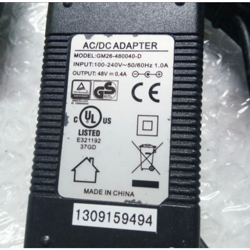 adaptor output 48vdc - 0'4amp bisa di pakai ke semua elektronik