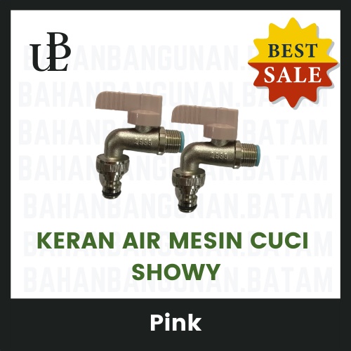 Keran Air Mesin Cuci Showy 1/2" Pink
