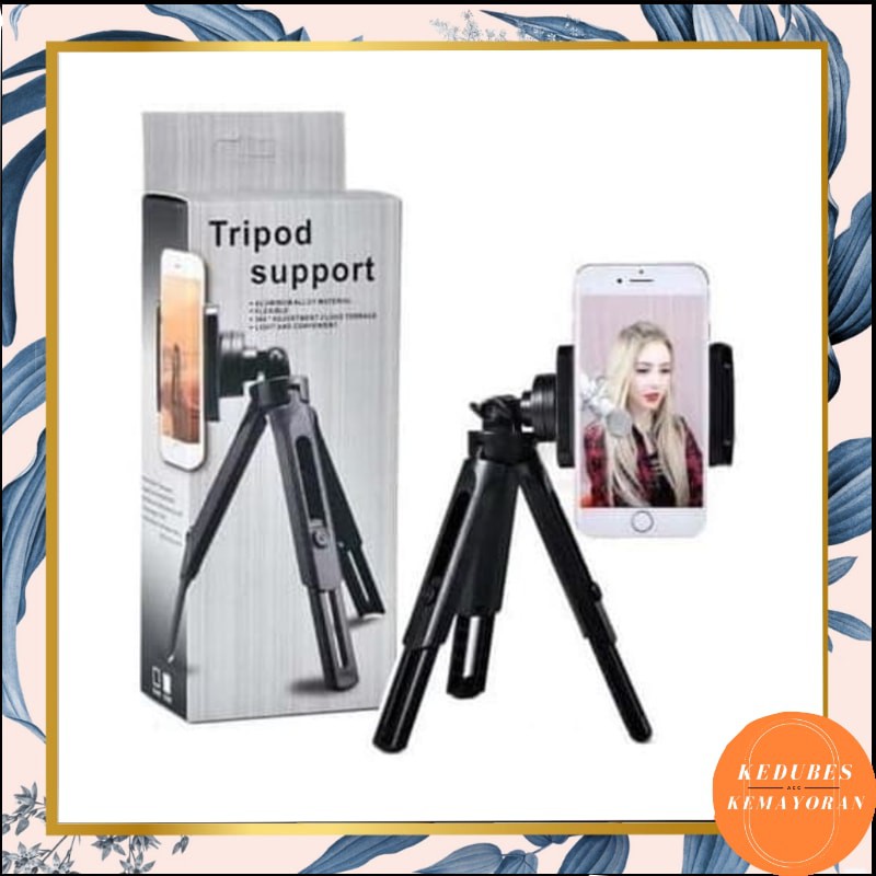 Tripod Mini / Tripod Support for Handphone + holder Support [KK]