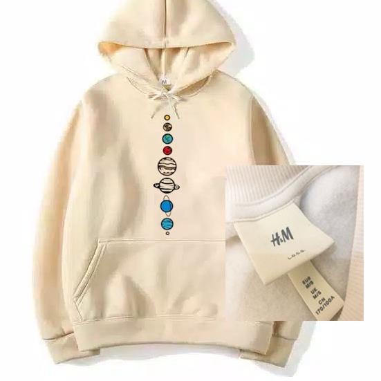 ✯ Jaket Hoodie NASA H&M Planet Original Usa / Sweater Hoodie NASA Tata Surya Pria Wanita ⅎ