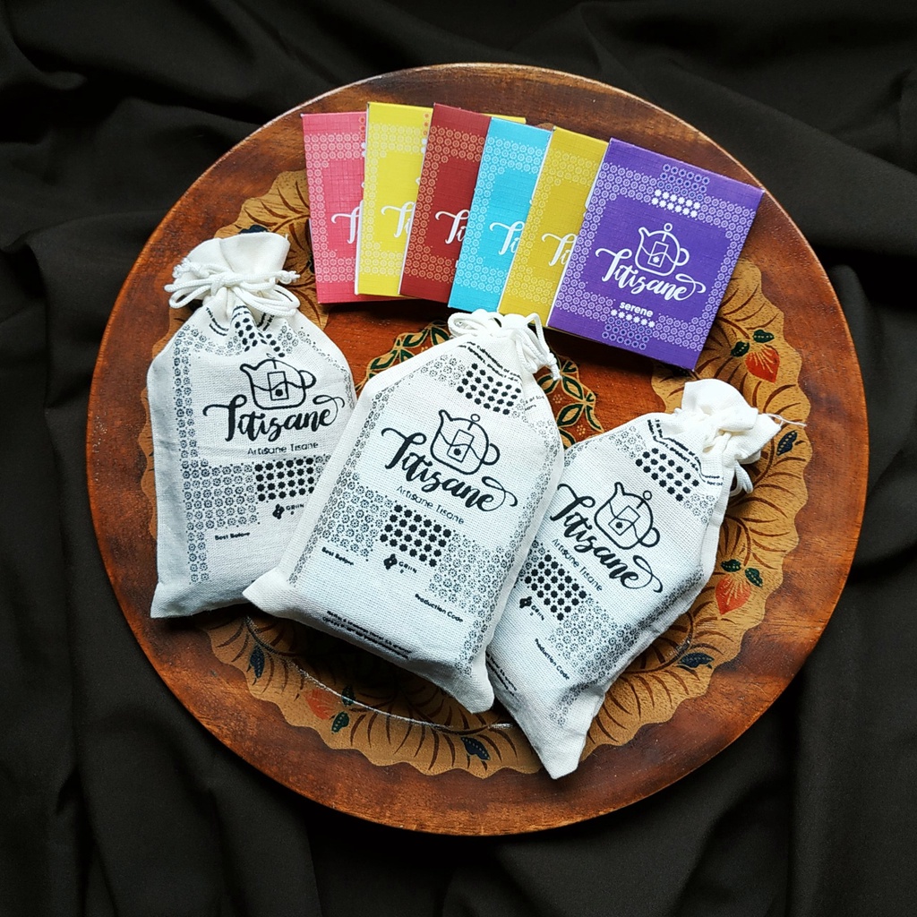 

Titisane Artisan Tisane Teh Celup Warna Ekonomis/Teh Diet/Teh Herbal/Teh Beraroma rempah/Teh wangi/Teh murah/ Teh rempah/ Teh bunga