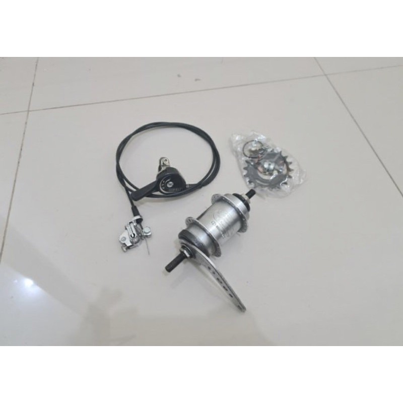 Hub Internal Gear 3 Speed 36 Hole Shimano Original + Shifter (Harga 1 Paket)