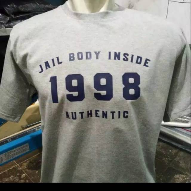 Tshir baju kaos JAIL BODY INSIDE 1998 AUTHENTIC terlaris