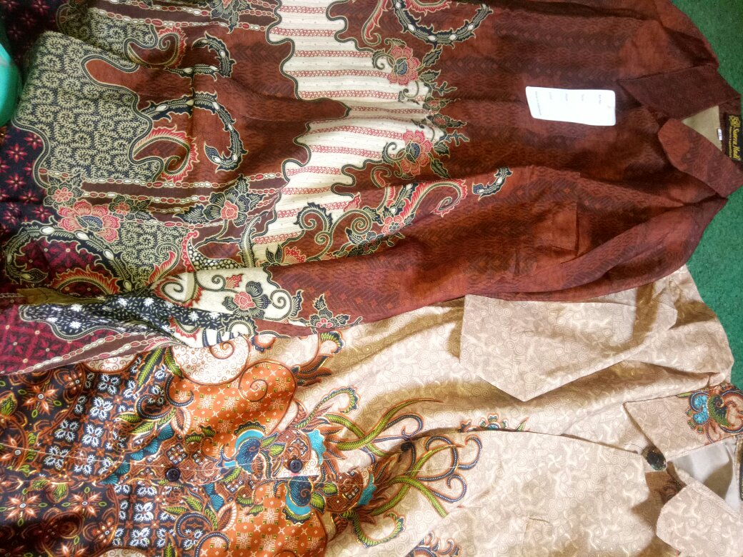 Kemeja Batik Furing Coklat Tua Bata Chocolate Licin Regular Fit Seragam Lengan Panjang Bsy