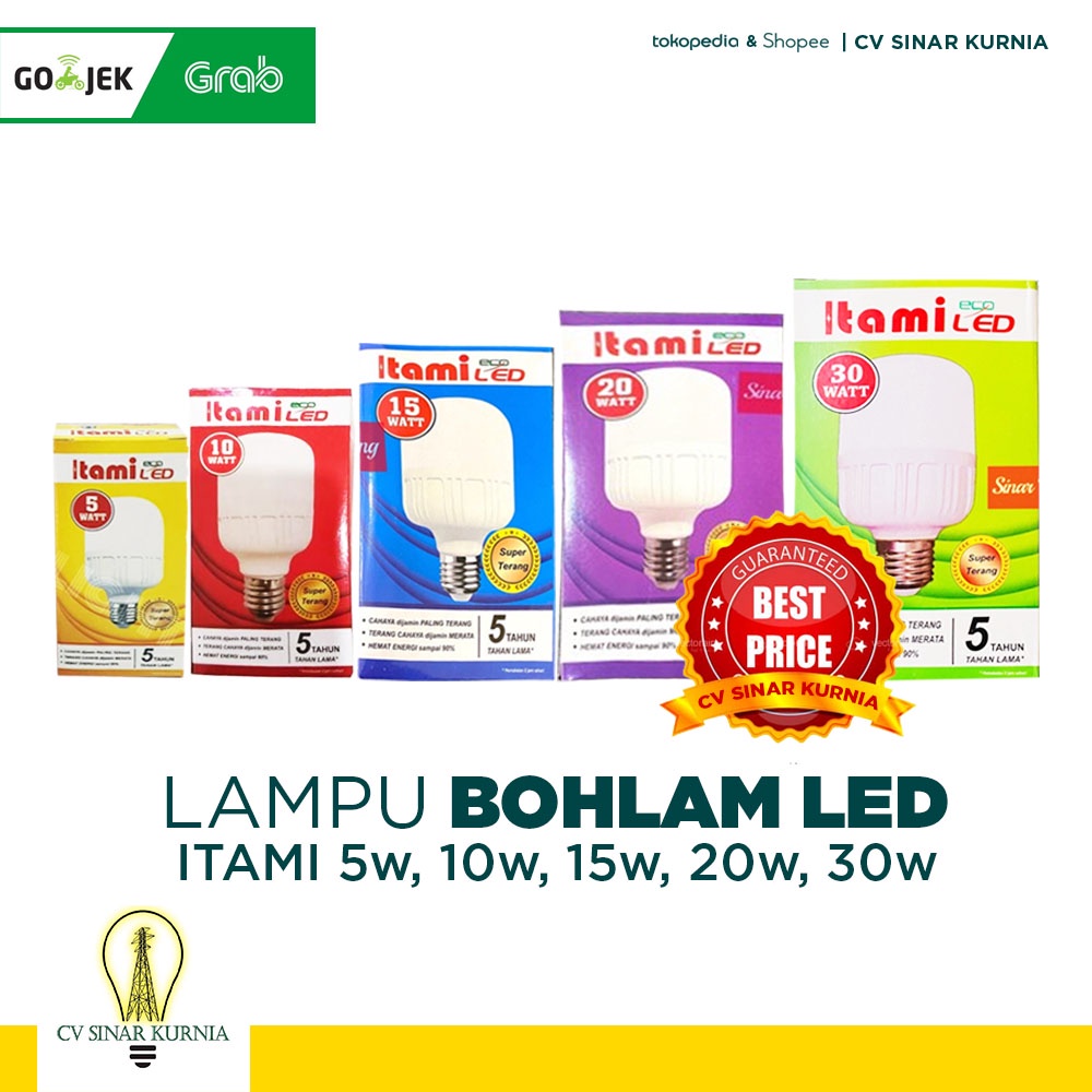 Lampu Led Murah itami 5w 10w 15w 20w 30w / Led Murah / Lampu Led Kapsul / Lampu Bohlam Led