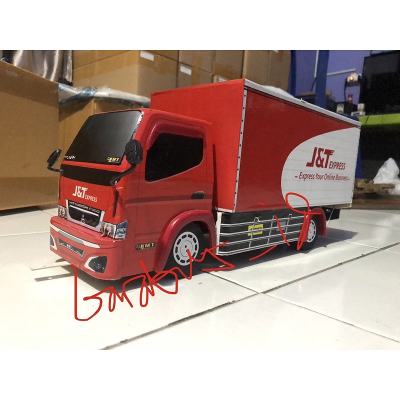Miniatur Truk Box J&T Panjang 32cm