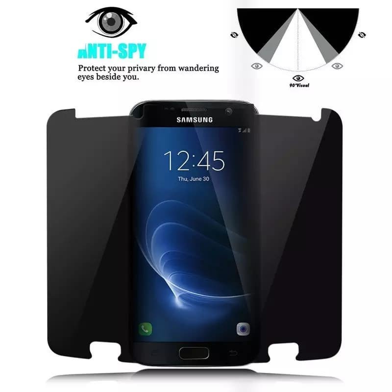 SAMSUNG J7 PRIME J8 J4+ J6+ J4 PLUS J6 PLUS TEMPERED GLASS KACA SPY, ANTI GORES KACA SPY HITAM GELAP