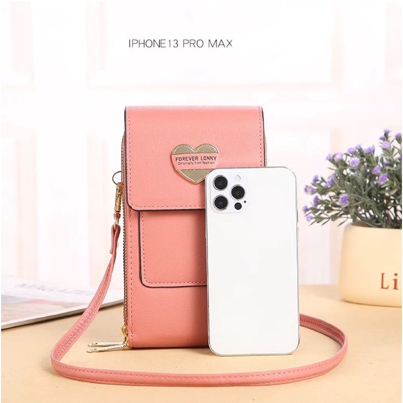 Tas Selempang Kulit Wanita Dompet Hp Cewek Touchscreen Mini Bag LN L080