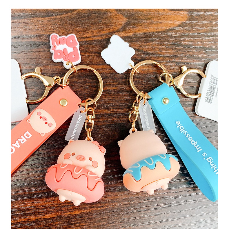 Gantungan kunci babi KC03 keychain key chain aksesoris tas koleksi souvenir