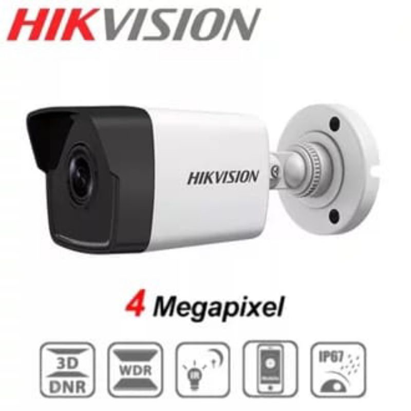 IP CAMERA OUTDOOR 4MP HIKVISION DS-2CD1043GOE-I H.265 EXIR POE