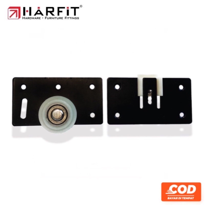 Paket 2 Rel Timbul 380 Lenaga 1.5 M + 2 Set Roda SD 380 Pintu Lemari Sliding / Geser