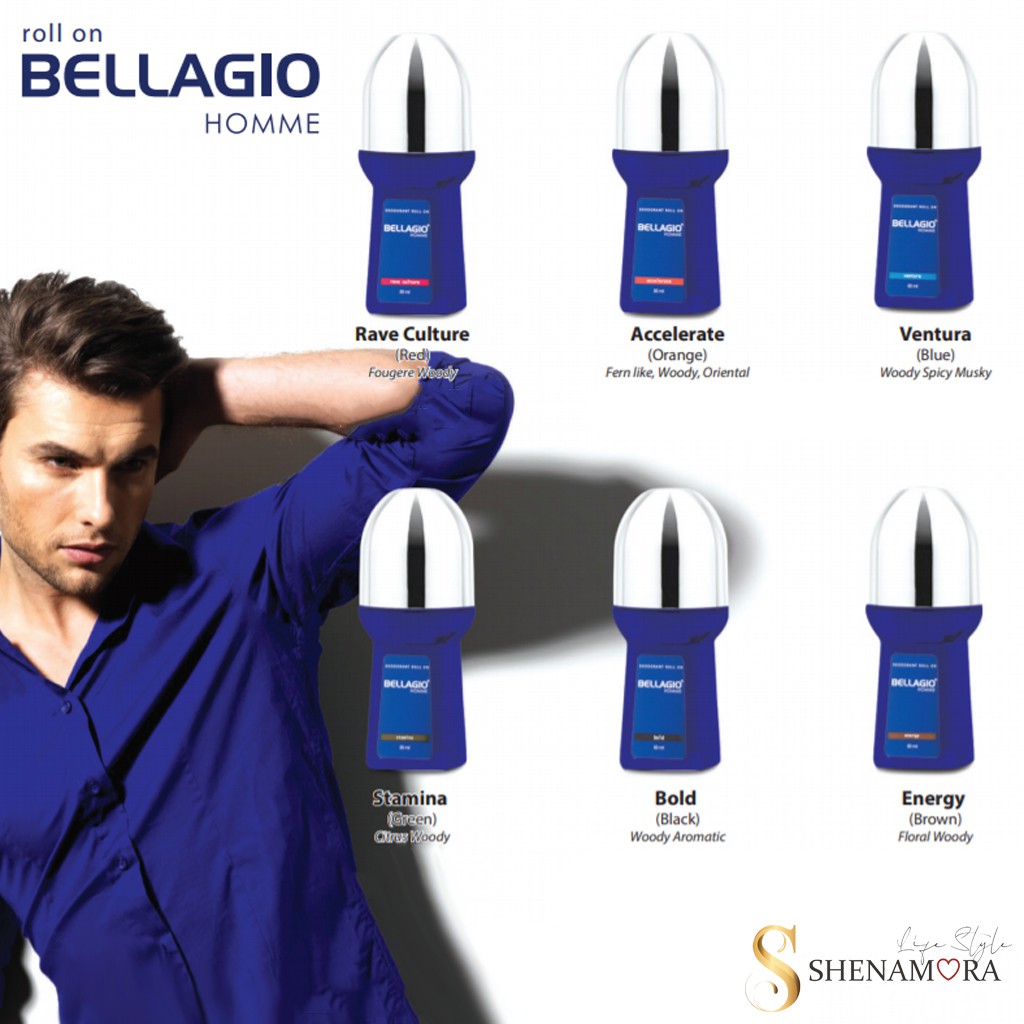 Bellagio Homme Deodorant Roll On 50 ml