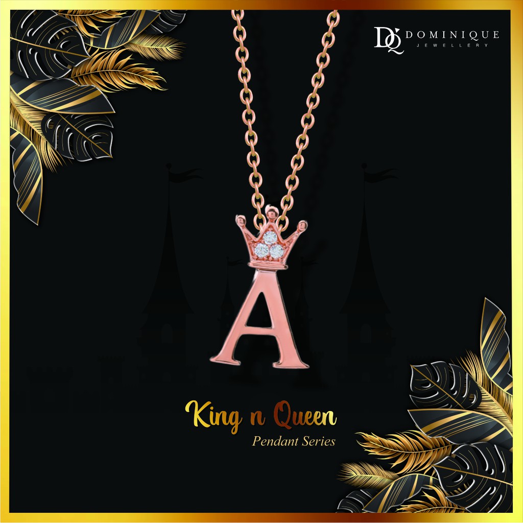 

Dominique Jewellery-Diamond Pendant Kalung Alpha Beta A King & Queen