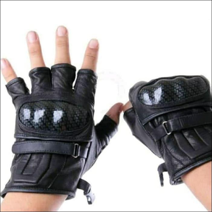 SARUNG TANGAN KULIT/SARUNG TANGAN MOTOR/SARUNG TANGAN KULIT MOTOR - HITAM