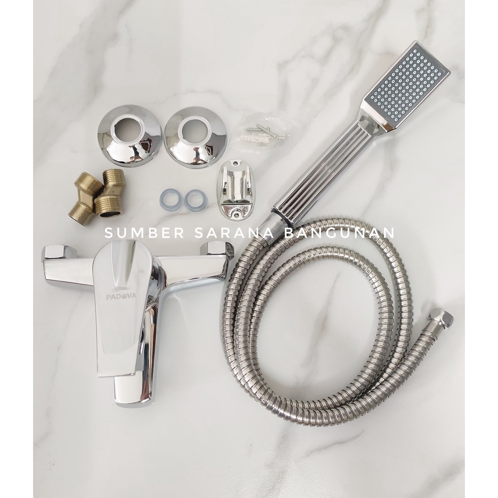 Kran Panas Dingin Stainless / Keran Mixer Shower Set Chrome Padova