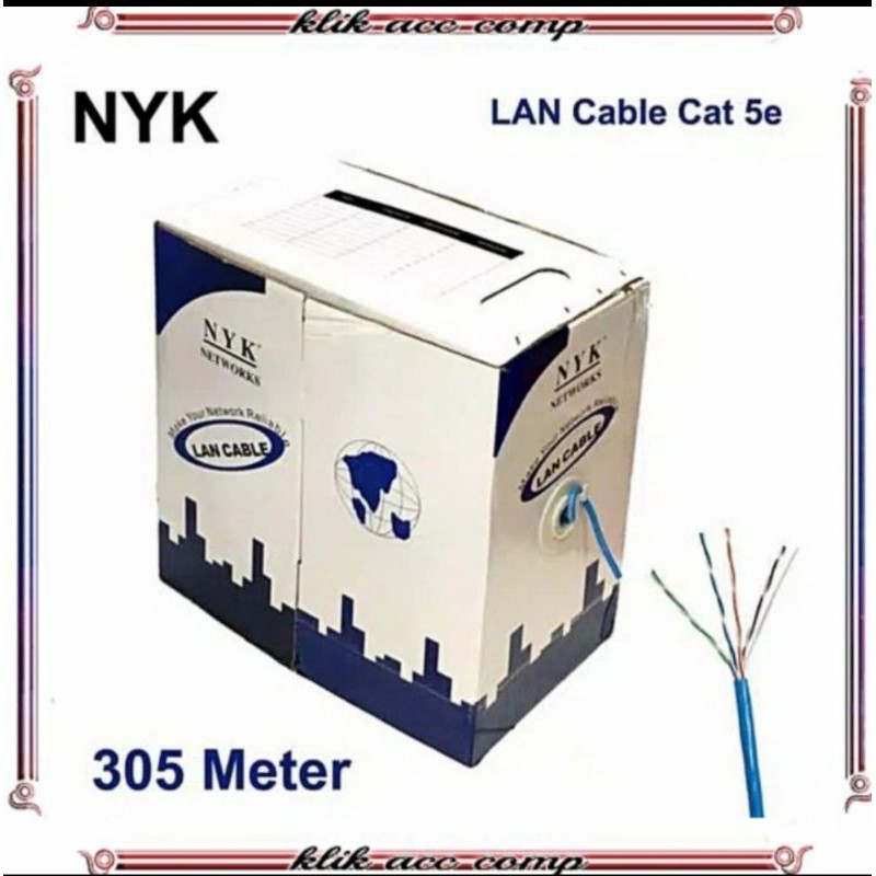 NYK Kabel lan roll cat5 305M / internet jaringan cat5 utp 305M