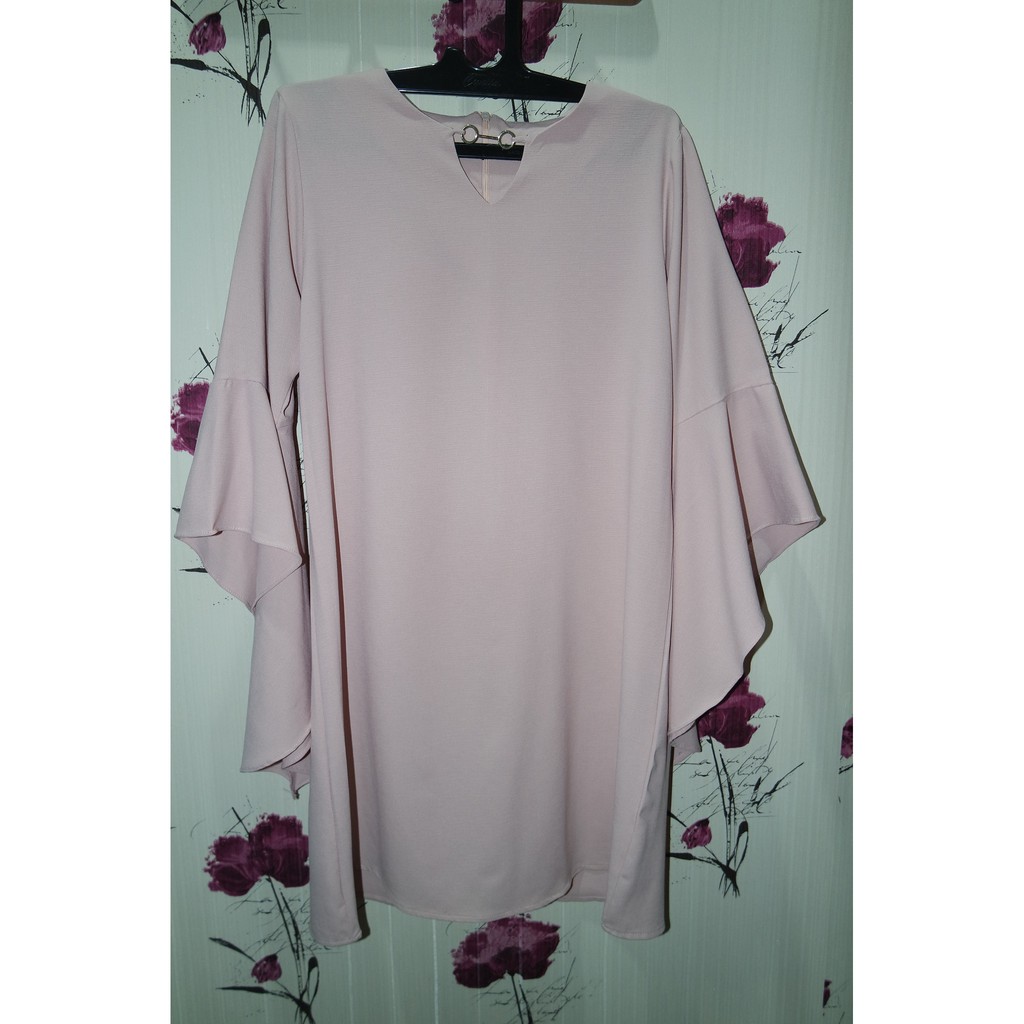 PRELOVED DRESS DRESS UNIK JAMAN NOW WARNA SOFT PINK