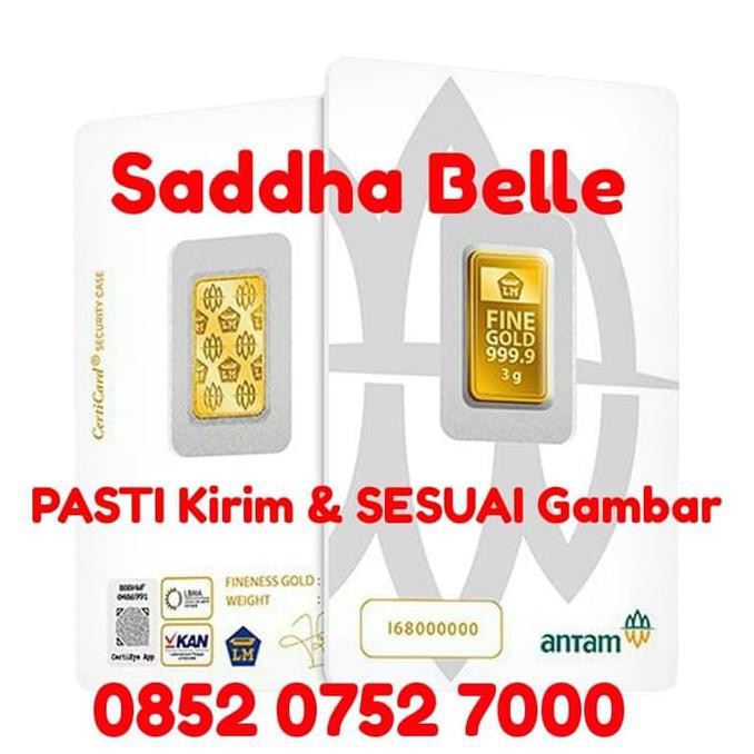 Emas Antam Press Lm 3 Gram Termurah ( Ready Stock ) A4 Termurah