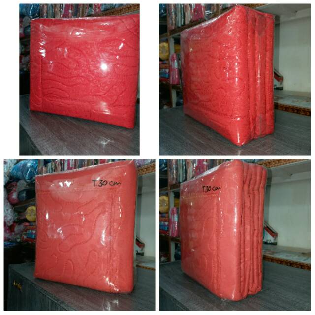 Sprei polos / embos merah / homemade / uk 180x200x30cm