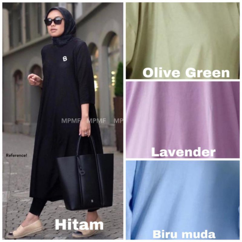 Long tunik kaos premium