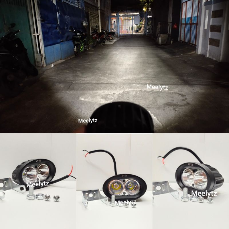Lampu tembak sorot LED OWL 20 watt 3 mode worklight cree 2 mata