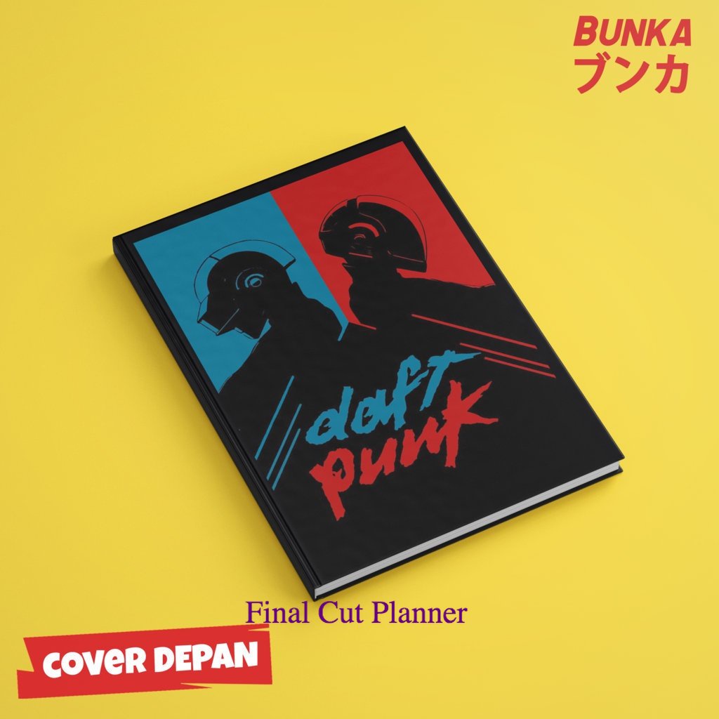 

buku tulis polos/bergaris Band Daft Punk 3 Hardcover A5 Buku Tulis Catatan Notes Agenda Planner Jurnal
