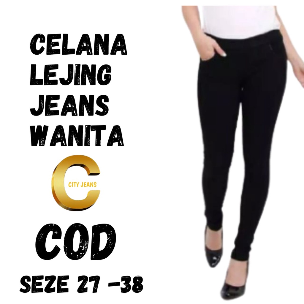 CELANA LEGGING DENIM BIG SIZE /CELANA LEGING DENIM UKURAN BESAR--.