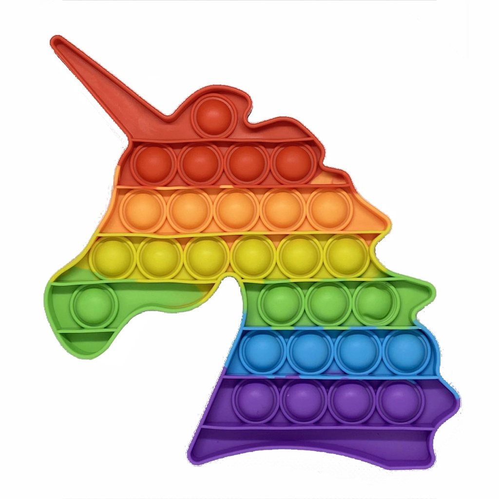 [HH] MAINAN ANAK POP IT RAINBOW UNICORN AMONG US MURAH / KIDS TOY BUBBLE POP ITS FIDGET PUSH POPIT DADU PENGHILANG STRESS-UNICORN RAINBOW