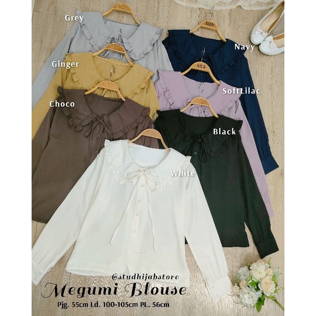 Megumi Blouse Kerah Sailor ala Korean Style by Studhijabstore