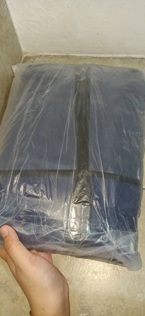 Cover Jas Baju / Cover Gantungan Baju Jas / Pelindung Baju Jas New Model Biru Navy ( Bahan Tebal )