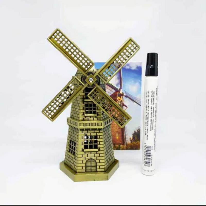 MINIATUR HOLLAND C NETHERLANGISH WINDMILLS MINIATUR PAJANGAN HIASAN PATTON_SCARLETT