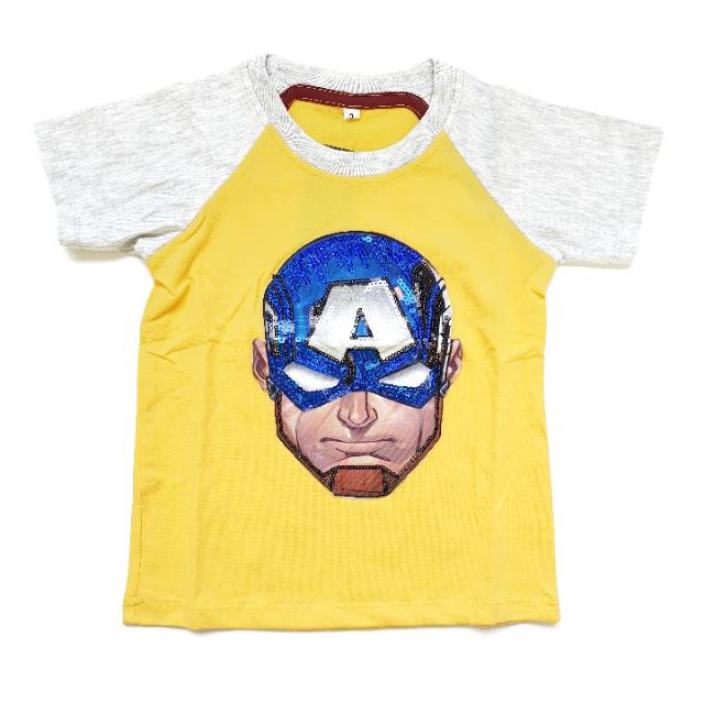 Kaos Anak Laki LED CAPTAIN AMERICA