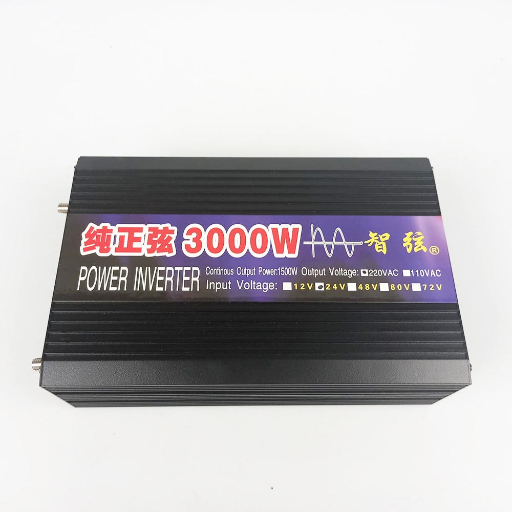 Pure Sine Wave Car Power Inverter DC 24V to AC 220V 3000W - SY3000 - Black