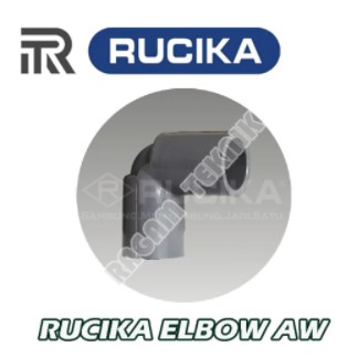 Rucika Elbow Keni 12" inch AW L 90 knee sambungan belokan bengkokan polos PVC non drat