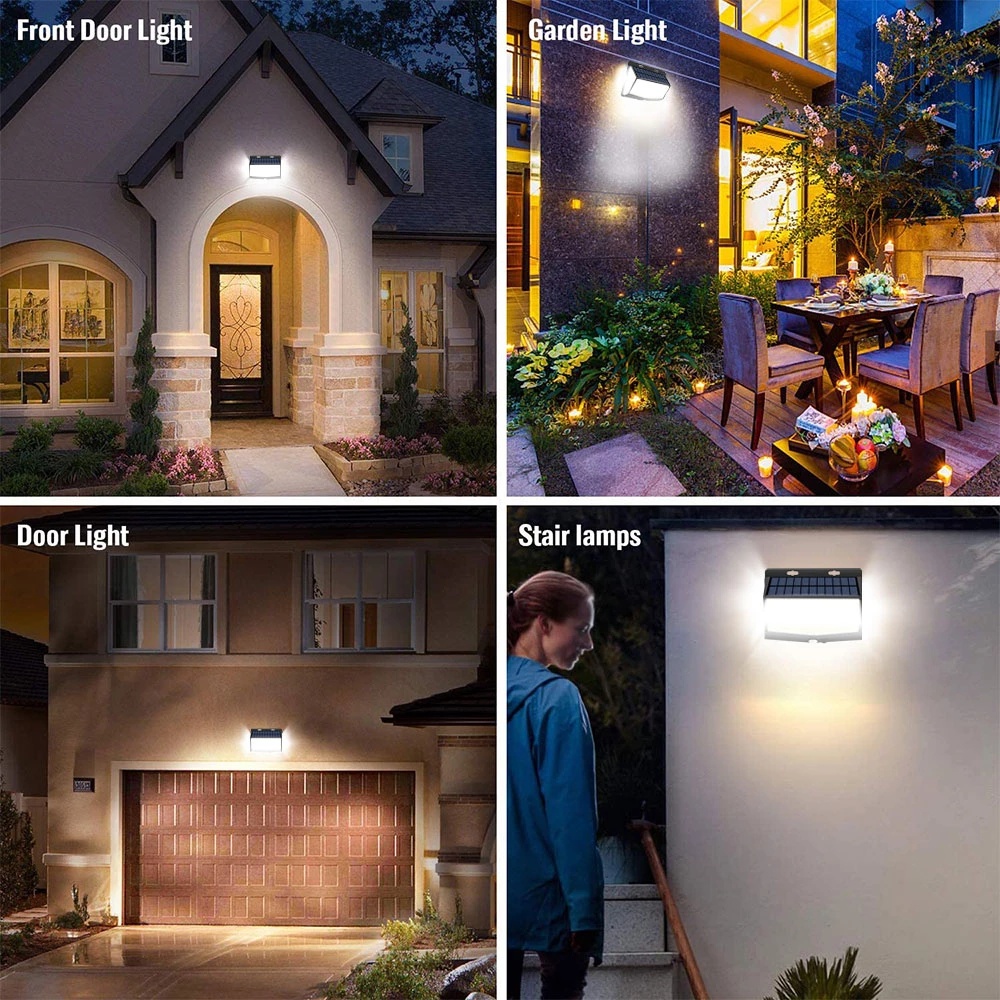 1 Pc Lampu 468 LED Tenaga Surya Sensor Tubuh Manusia Tahan Air IP65 Untuk Dekorasi Taman