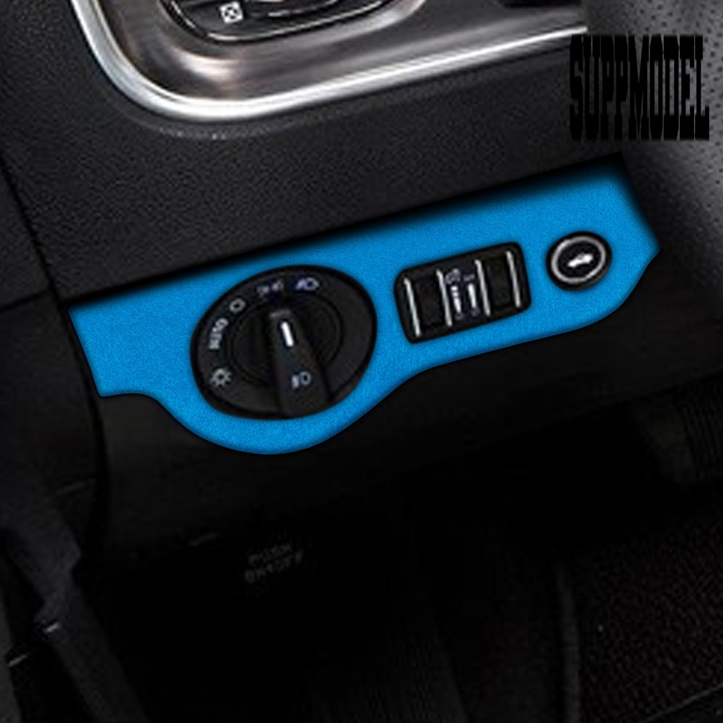 Suppmodelx Stiker Cover Panel Saklar Lampu Depan Mobil Dodge Raider 2015-2020 Bahan Suede Imitasi Tahan Lama