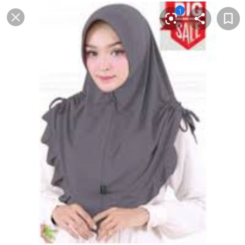 hijab instan serut tali samping