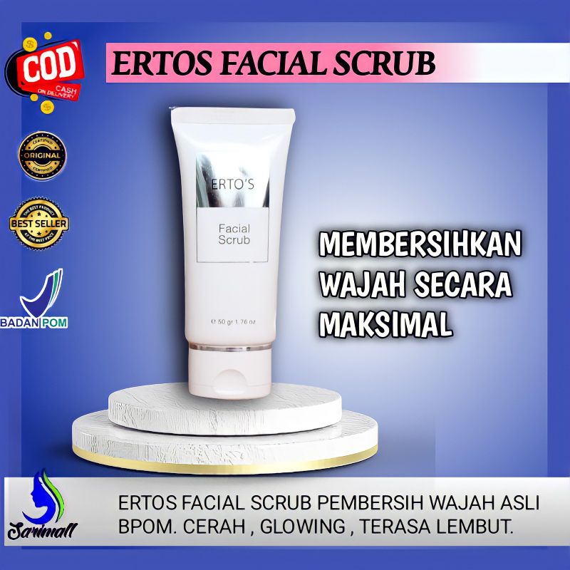 ERTOS FACIAL SCRUB SABUN MUKA PEMBERSIH WAJAH PRIA WANITA SABUN PERAWATAN KECANTIKAN WAJAH ORIGINAL