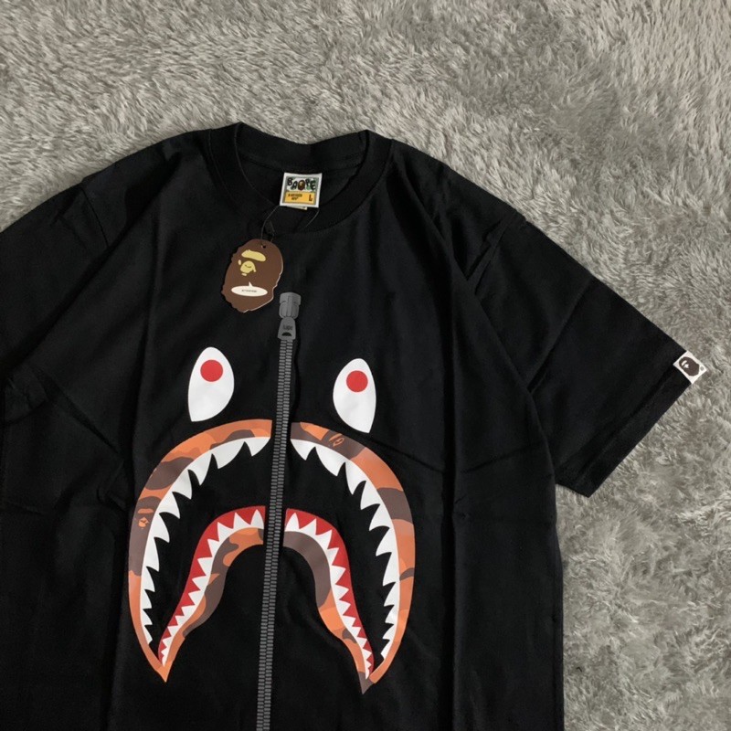 Kaos Tshirt Bape Bathing Ape Shark Colour Fulltag