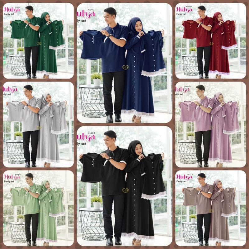 GAMIS COUPLE KELUARGA MODERN // GAMIS SYAR'I // GAMIS COUPLE JUMBO // SARIMBIT HULYA FAMILY SET