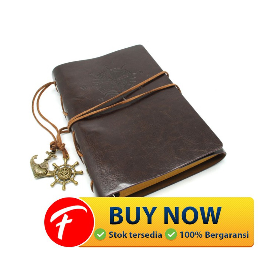 

Buku Catatan Binder Kulit Retro Pirate - 8005 - Coffee
