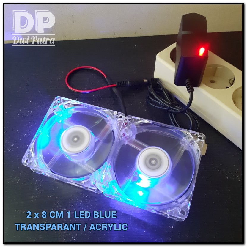 KIPAS AQUARIUM TRANSPARAN BLACK CASE FULLSET // AQUASCAPE RGB LED LAMPU // PENDINGIN COOLING COOLER FAN