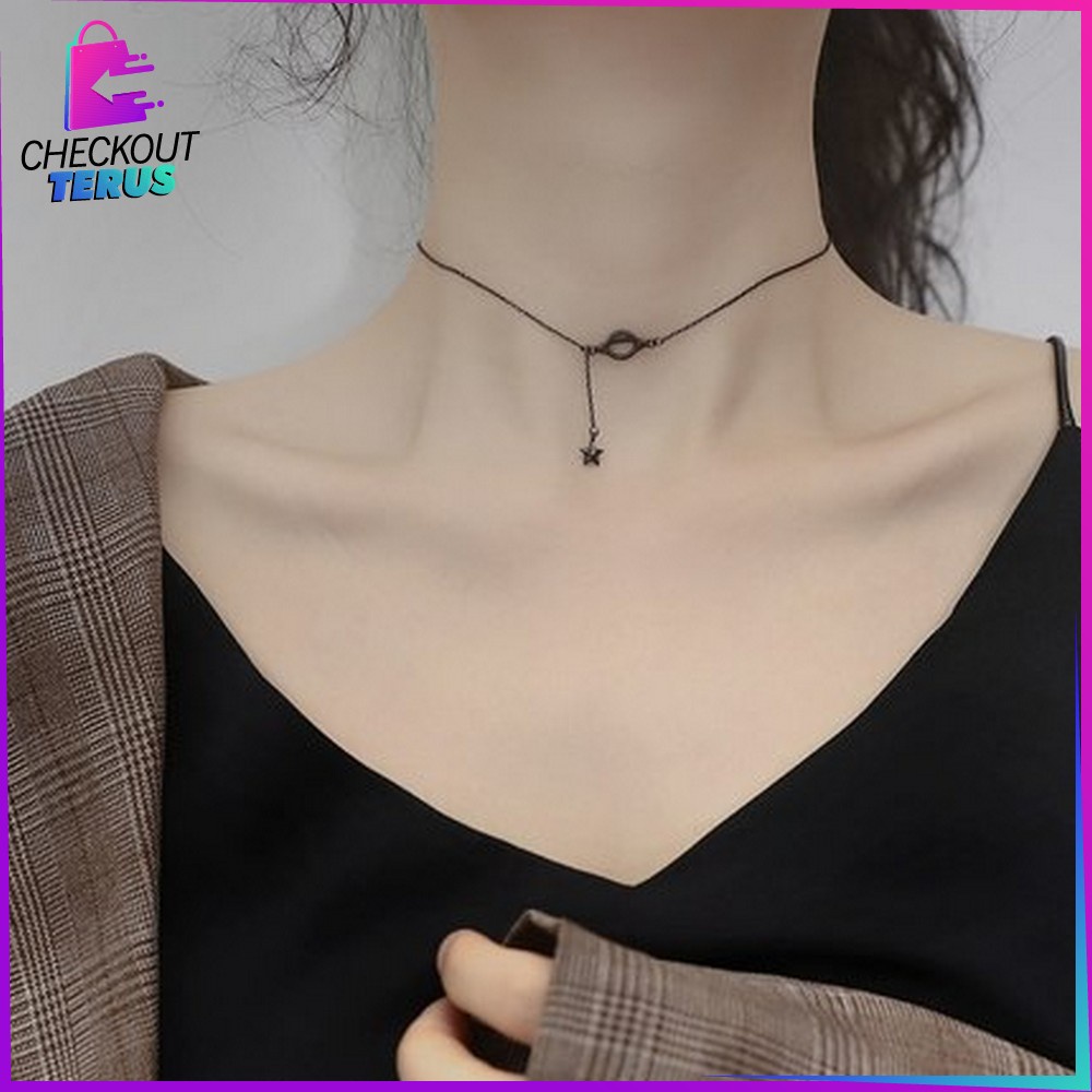 CT K122 Kalung Wanita Infinity Love Aksesoris Fashion Cewek Korean Style Kalung Rantai Liontin Aesthetic Women