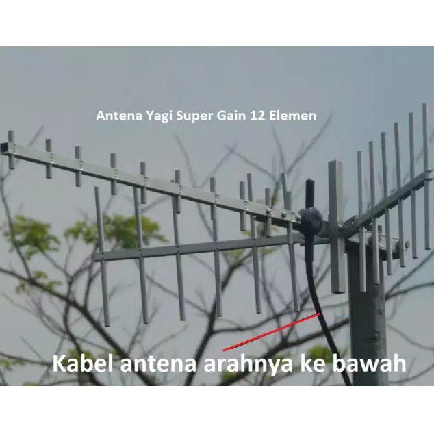 ANTENA YAGI SINYAL 4G 3G UNTUK MODEM/MIFI 15 M yagi 12 ELEMEN PIGTAIL TUNGGAL UNTUK  ORBIT STAR 2 STAR N1  N2  ORBIT PRO H2  HUAWEI B312