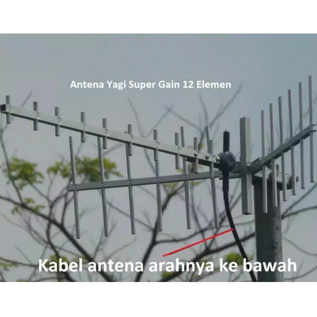 ANTENA YAGI SINYAL 4G 3G UNTUK MODEM/MIFI 15 M yagi 12 ELEMEN PIGTAIL TUNGGAL