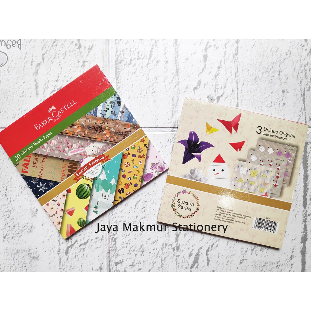 Kertas Origami Washi paper motif 16x16 Faber Castell